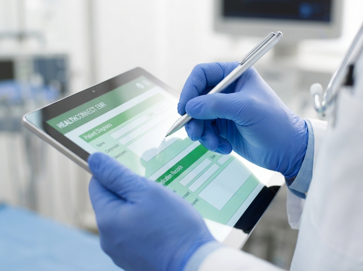 Doctors Hands Using Stylus Tablet 202605180933