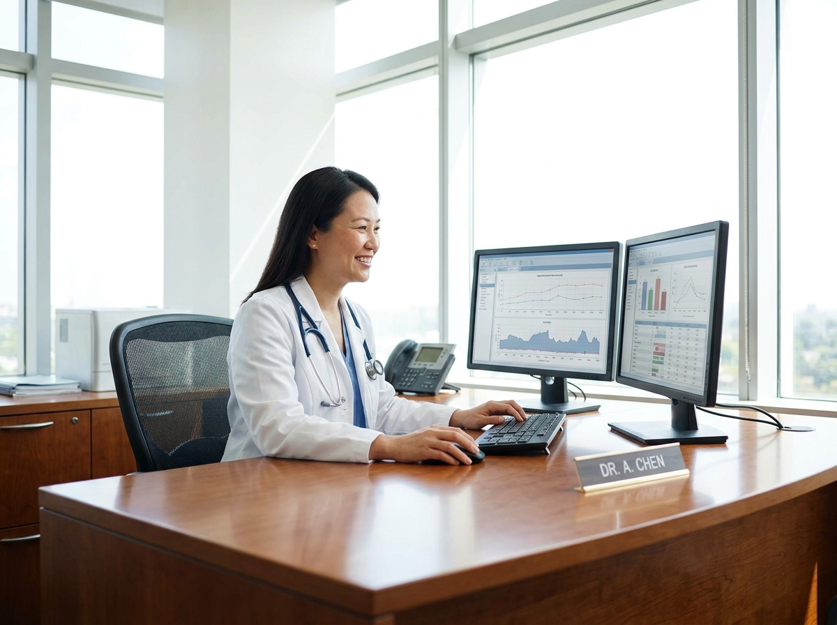 Female Doctor In Clinic Office 202605180936