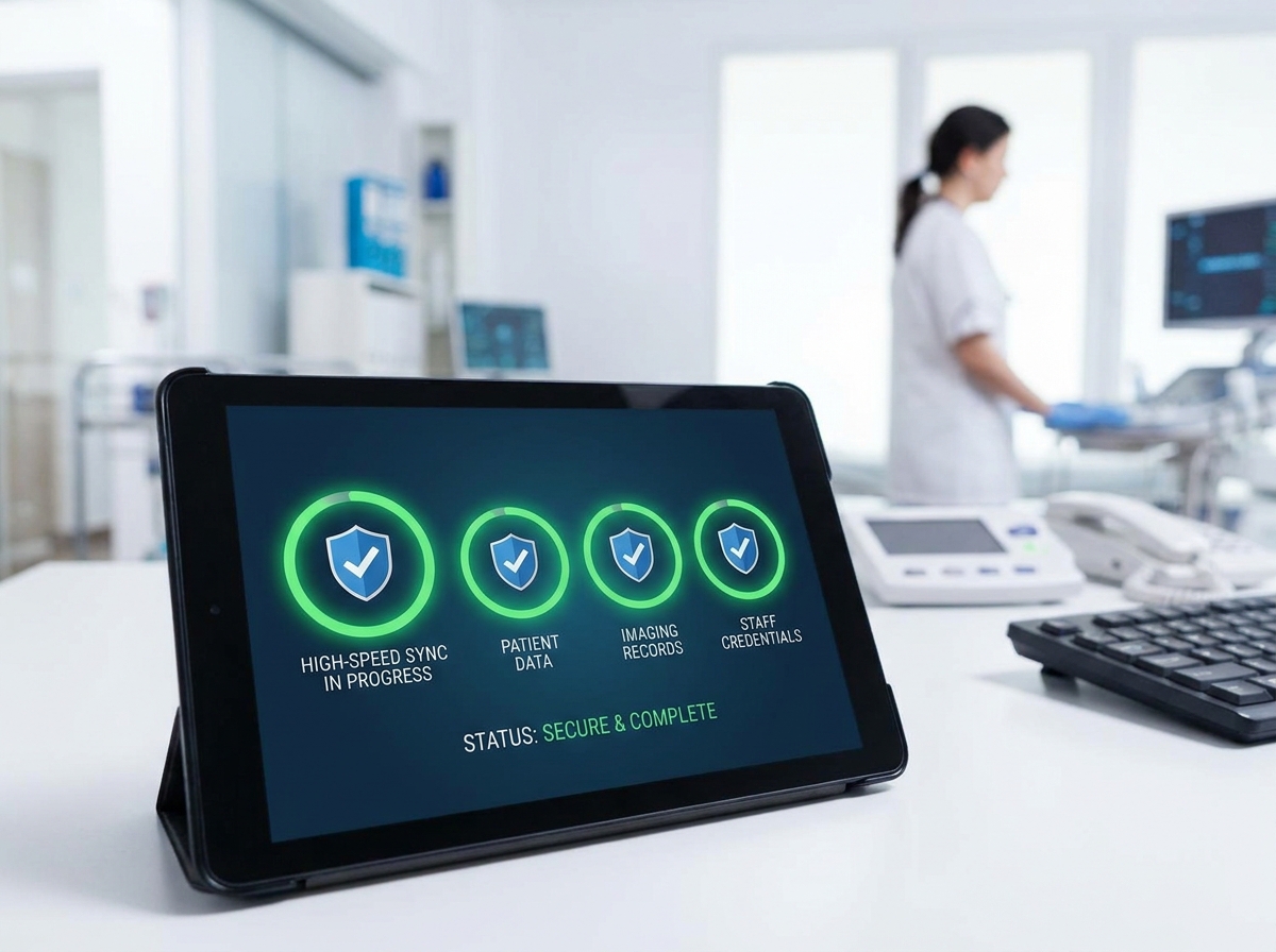 Tablet Screen Showing Synchroniz… 202605180937